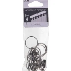 Anneau pince x 8 - argent