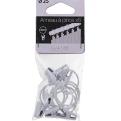 Anneau pince x 8 - blanc