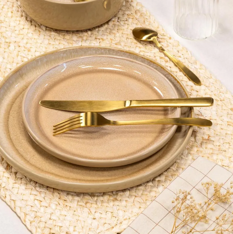 Assiette a dessert beige