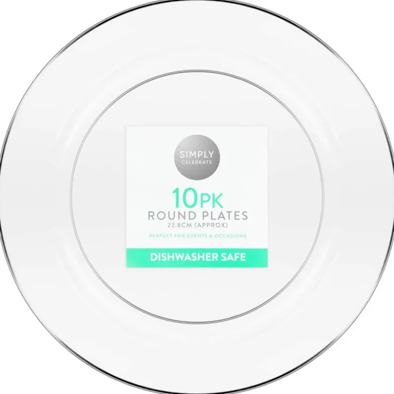 Assiette d23cm x10 plastique reu