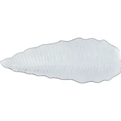 Assiette motif feuillage