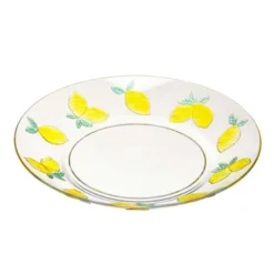 Assiette plastique citron