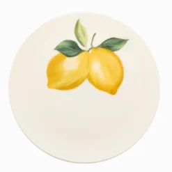Assiette plastique d26cm citron