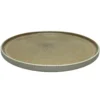 Assiette plate reactive marron