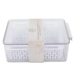 Bac rang frigo 2 panieres noir