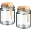 Bocal avec cuillere x2