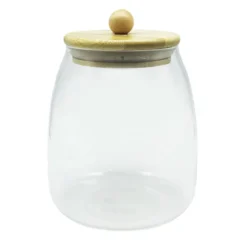 Bocal en verre arrondis / bois