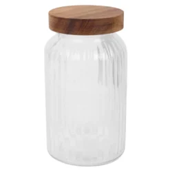 Bocal strie + couvercle 1.25l