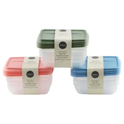 4 boites alimentaire colore 1l