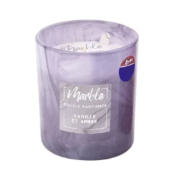 Bougie parfumee pot effet marbre