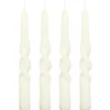 Bougies twist creme x4