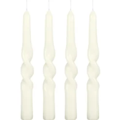 Bougies twist creme x4