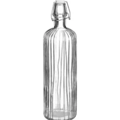 Bouteille transparente striee
