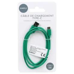 Cable usb a to type c 1m