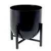 Cache pot rond sur pied