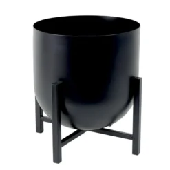 Cache pot rond sur pied