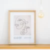 Cadre image visage minimaliste
