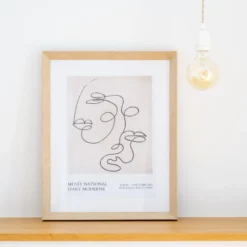 Cadre image visage minimaliste
