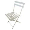 Chaise en metal lisa blanc casse