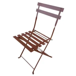 Chaise en metal lisa terracotta