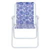 Chaise pliante printee bleue