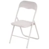 Chaise pliante velours creme