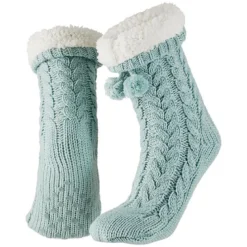 Chaussettes doubl sherpa pastel