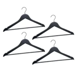 Cintres en bois noir mat x4