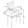 Coiffeuse/ miroir & rangements