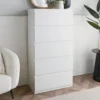 Commode 5 tiroirs blanc mat