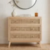Commode 3 tiroirs cannage
