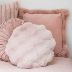 Coussin bubble rond rose d40cm