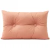 Coussin capitonne 70x50cm peche