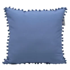Coussin carre rustic 43x43cm ble