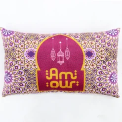Coussin effet velour rectangle