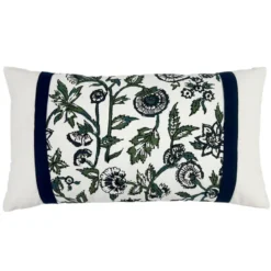 Coussin flowy 30x50cm bleu