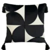 Coussin geometrie noir avec pomp