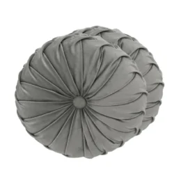Coussin geo velours 30x50cm gris