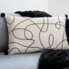 Coussin line art 60x40cm avec po