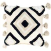 Coussin losanges noir et blanc