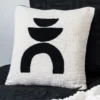 Coussin neo piping noir 45x45cm