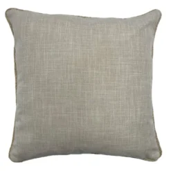 Coussin piping jute 45x45cm beig