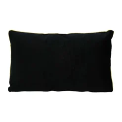 Coussin 30x50cm noir piping dore