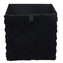 Cube de rangement chevron noir
