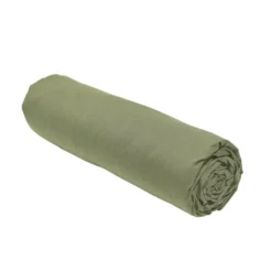 Drap housse 160x200 jersey vert