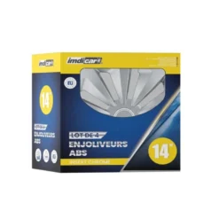 4 enjoliveurs fox argent avec in