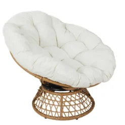 Fauteuil papasan blanc
