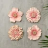 Fleurs deco murale 4ass