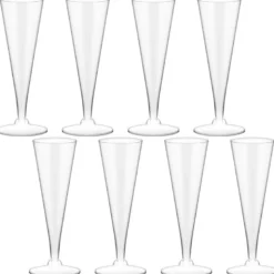 Flutes a champagne x8 plastique