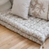 Futon palmiers pompons 120x60cm